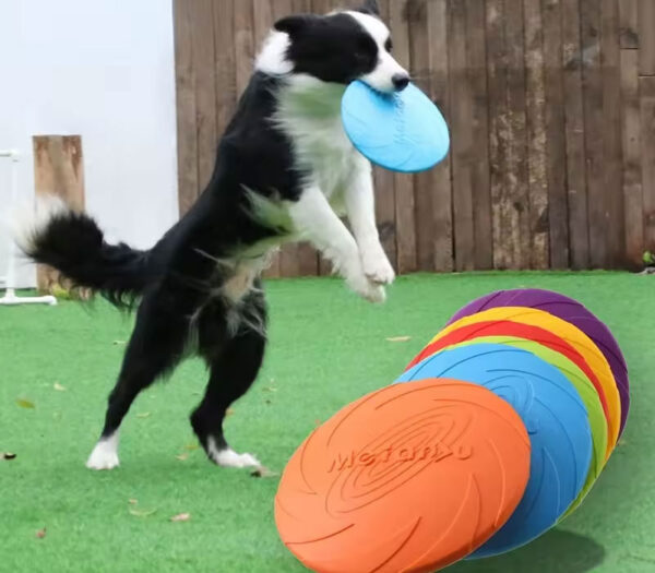 Fashion Dog Toy Flying Discs Pet Dogs Silicone Game Trainning Interactive Puppy Toys Puppy Pet Supplies
