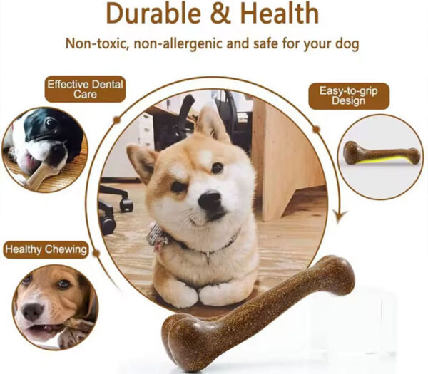 Dog Bone Chews Toys Nearly Indestructible Natural Non-Toxic Anti-bite Puppy Toys For Small Medium Large Dog Pet Chew Game Dental - Image 3