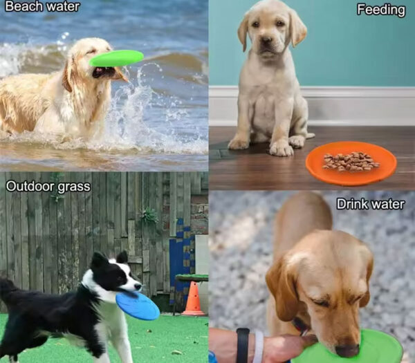 Fashion Dog Toy Flying Discs Pet Dogs Silicone Game Trainning Interactive Puppy Toys Puppy Pet Supplies - Image 2