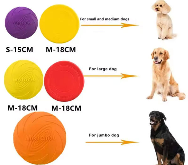 Fashion Dog Toy Flying Discs Pet Dogs Silicone Game Trainning Interactive Puppy Toys Puppy Pet Supplies - Image 3