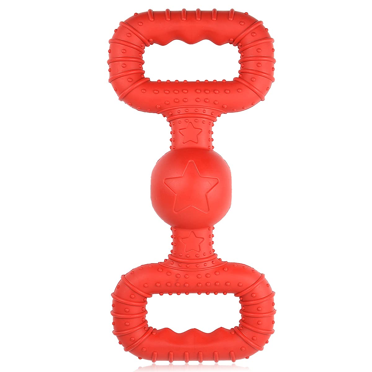 Natural Rubber Dog Toy – Large, Red, Black (Pack of 2)
