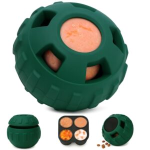 4-in-1 Treat Dispensing Dog Toy (Small, Green)