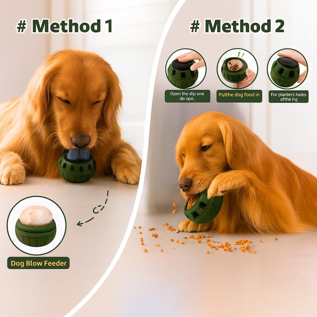 4-in-1 Treat Dispensing Dog Toy (Small, Green) - Image 4