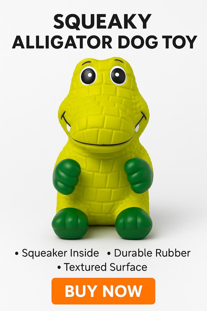 Squeaky Dog Toy Set of 3 – Cow, Alligator & Giraffe - Image 3