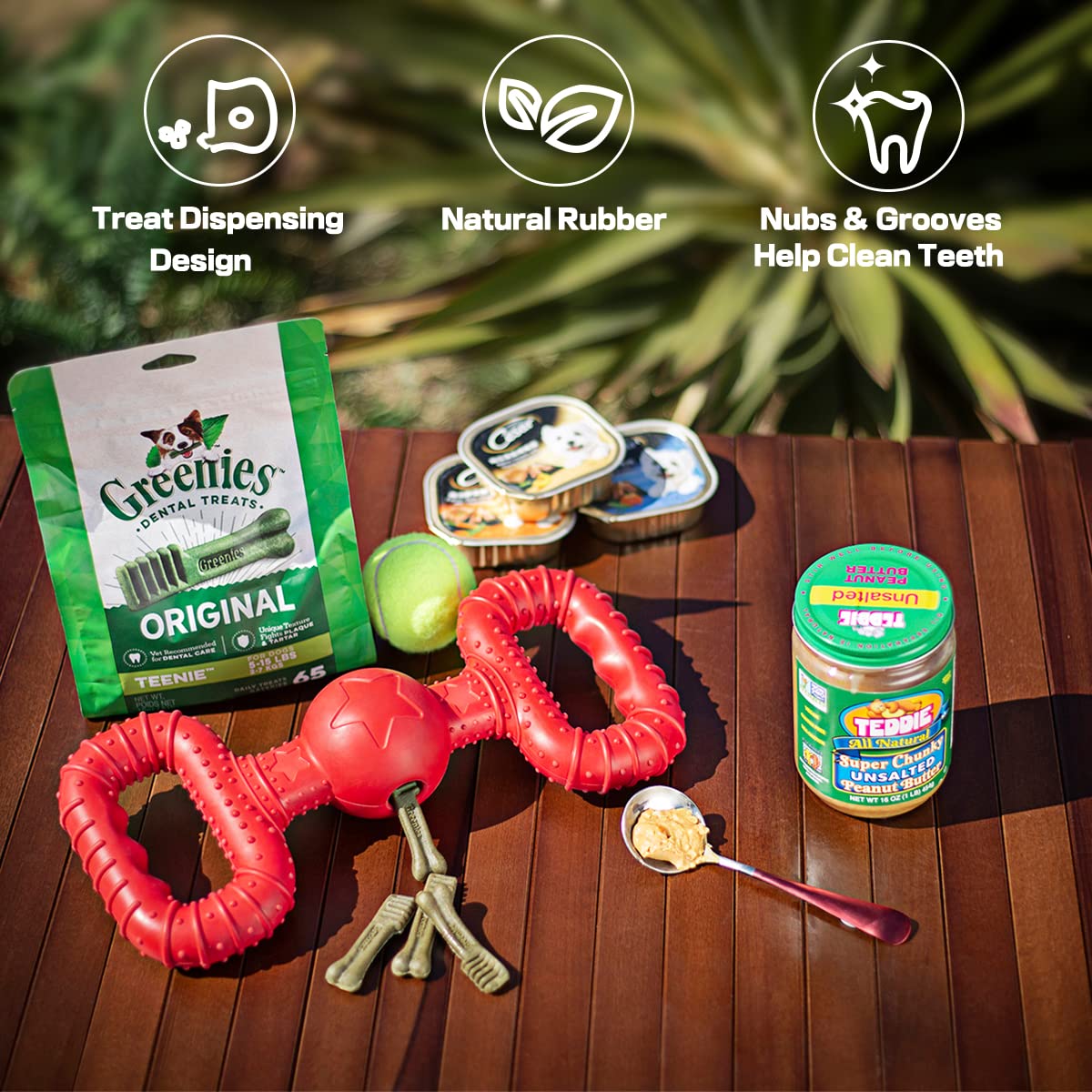 Natural Rubber Dog Toy – Large, Red, Black (Pack of 2) - Image 4