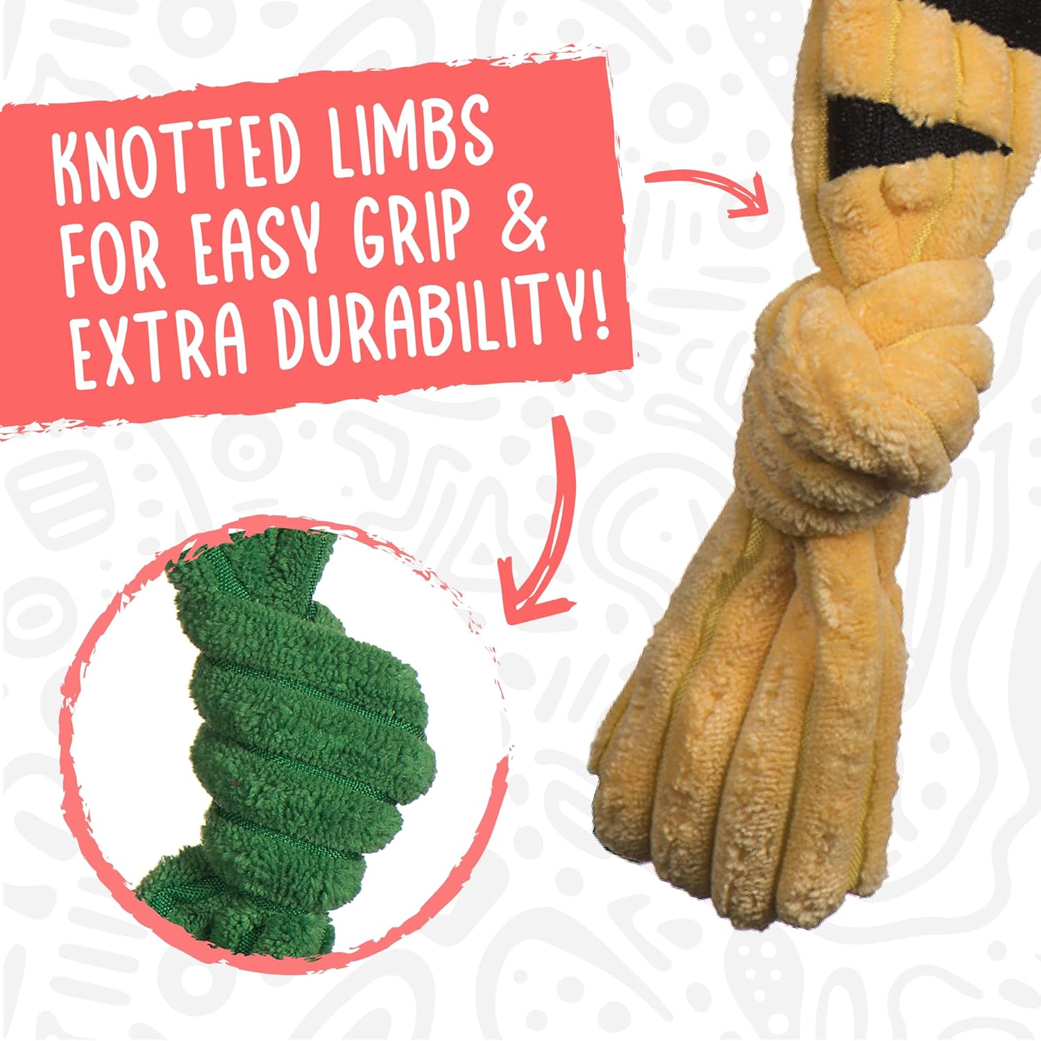 Plush College Mascot Dog Toy – TEXAS Longhorn (Large) - Image 4