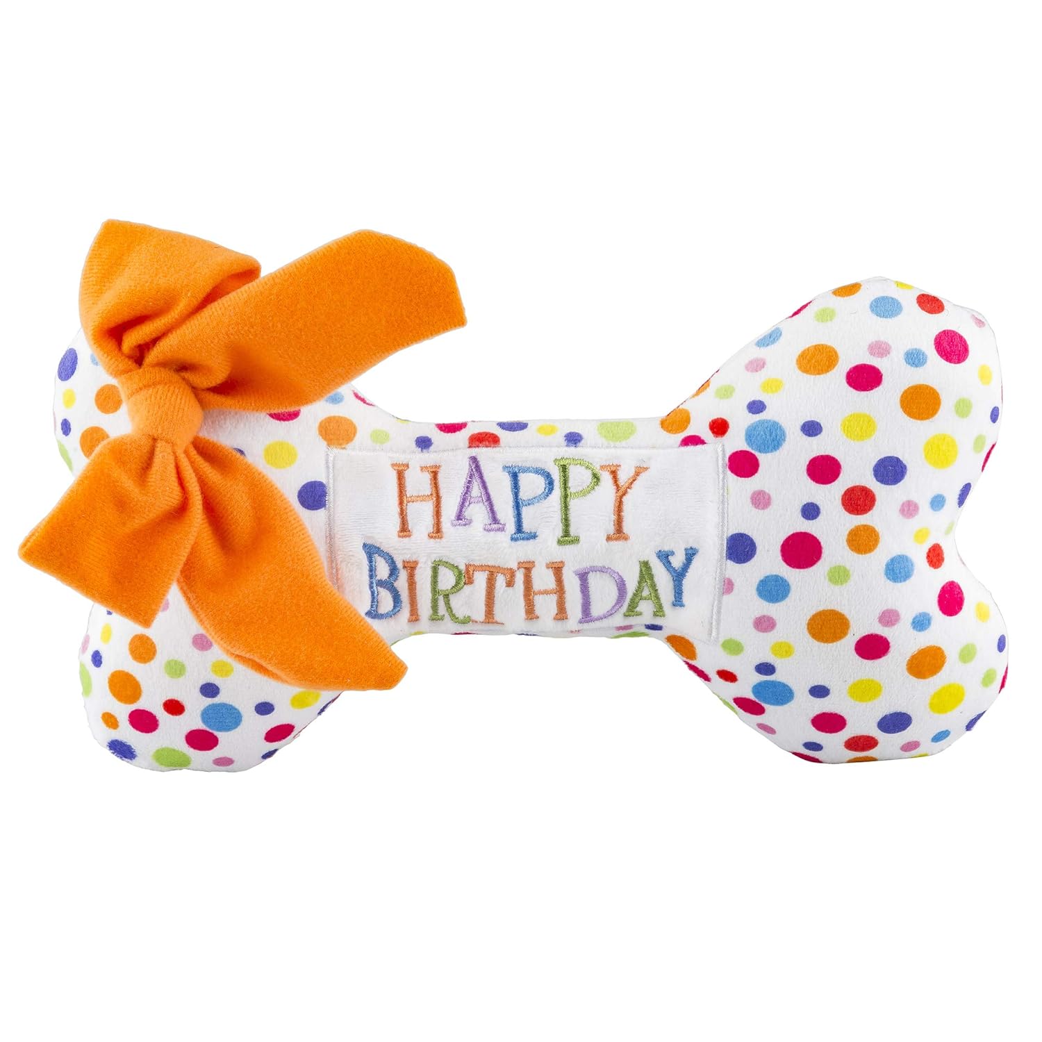 Dog Happy Birthday Bone – Plush Squeaky Toy (Large) - Image 5