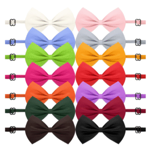 120 Pcs Dog Bow Ties with Adjustable Collar